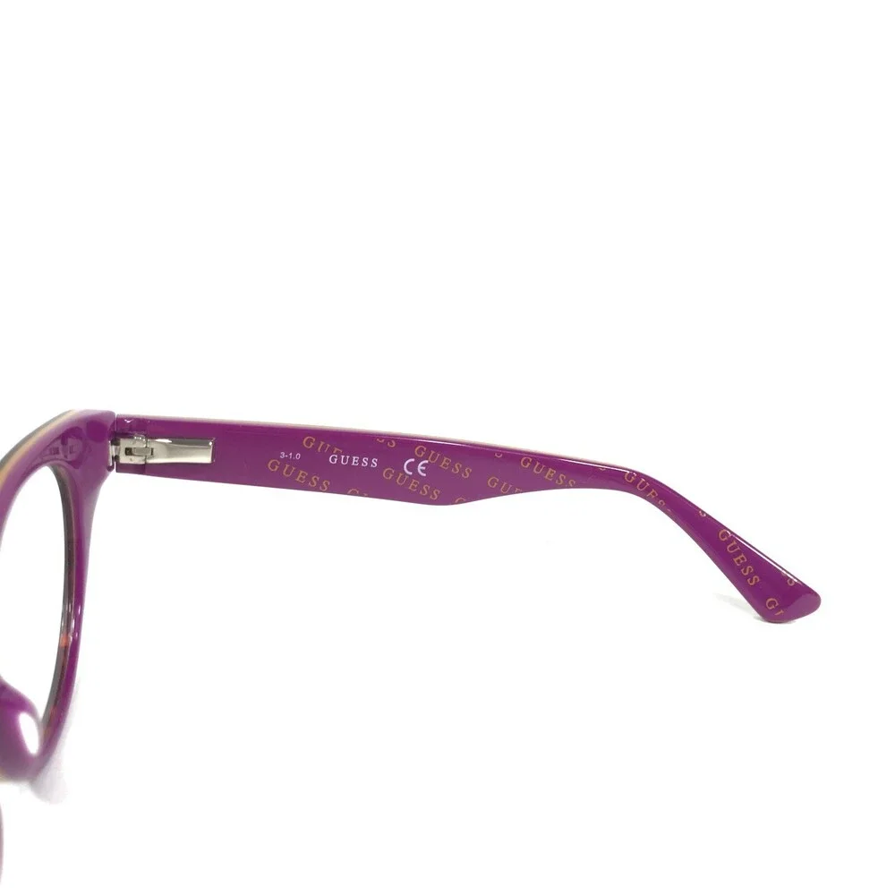 Guess Eyeglasses Frames GU9192 056 Purple Tortoise Cat Eye Round 47-16-130